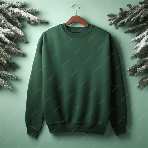 Premium Photo | Green sweatshirt mockup instant download template for ...