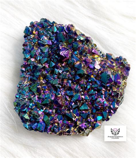 Titanium Aura Quartz Cluster Large 1 – Angelic Guidance Crystals
