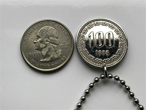 Buy 1978 South Korea 100 Won coin pendant Korean Admiral Yi Sun-sin ...