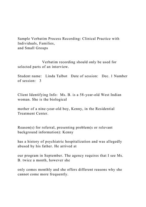 Rezultat imagine pentru Process Recording Sample