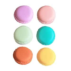 AKOAK 6 Pcs Mini Macaron Candy Box Earrings/Ring/Necklace/Headphones/SD ...