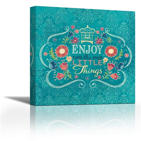 CanvasArtCenter Enjoy The Little Things I - Fine Art Print on Canvas ...