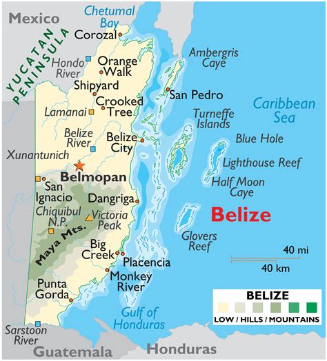 belize map