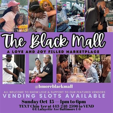 THE BLACK MALL SUNDAY - A Love and Joy Filled Marketplace, The Black ...