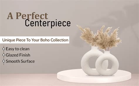 Buy Indulge Homes White Ceramic Donut Vase (6 & 8 Inch) Online at Low ...