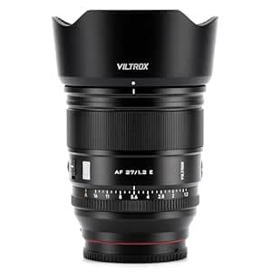 VILTROX 27mm F1.2 Pro E Mount Lens, 27mm f/1.2 Autofocus Large Aperture ...
