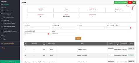 Adding Notes To Current Employee