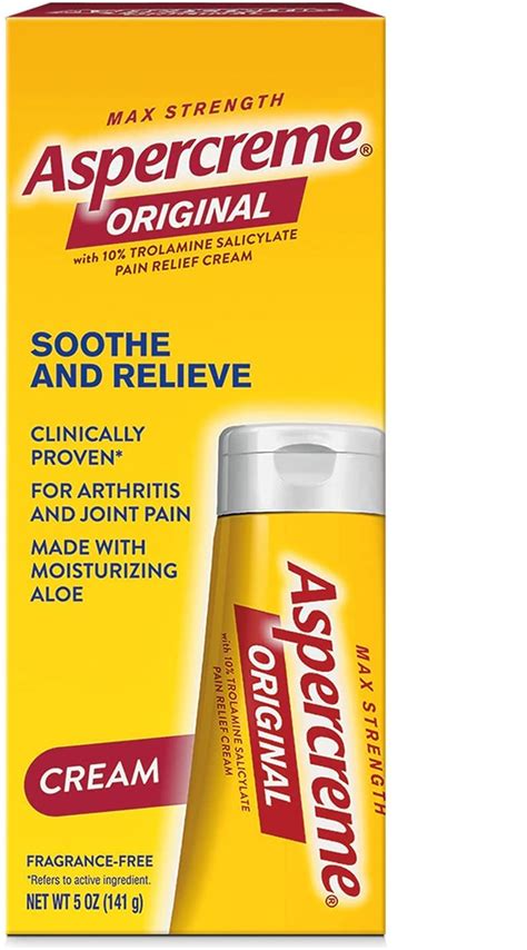 Aspercreme Analgesic Relief Cream Rub with Aloe Imported USA,141gm ...