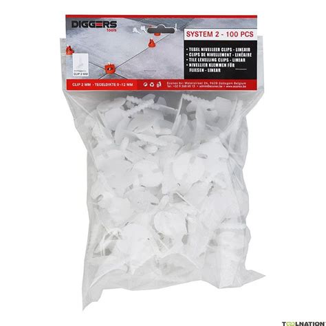 DIGGERS DIG767 Level Clips, linear, 100 pieces, system 2