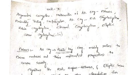 CNS Unit 2 - Cryptography: Primality Testing & RSA Algorithms - Studocu