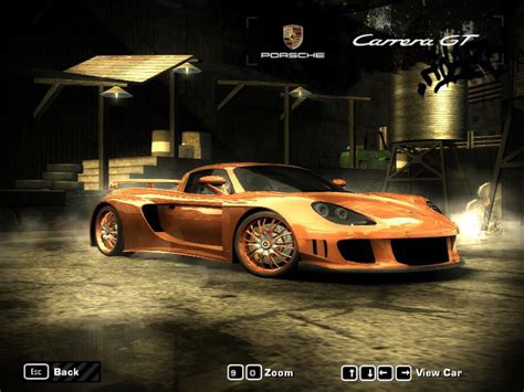 Need For Speed Most Wanted: Car Showroom - 's Porsche Carrera GT ...