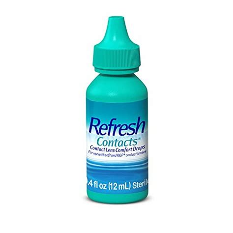 Buy Refresh Contacts Contact Lens Comfort Eye Drops, 0.4 fl oz (12mL ...