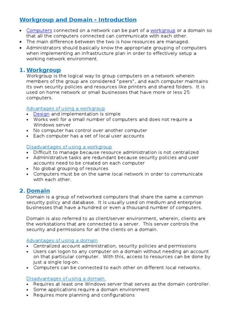Image result for Workgroup Dhe Domain