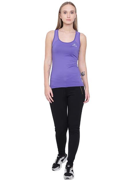 Alcis Women Purple Tank Top ALWTP139415-XS