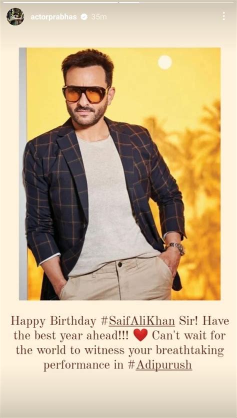 Prabhas wishes Adipurush co-star Saif Ali Khan on birthday, says 'can't ...
