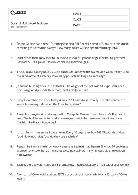 Image result for Grade 5 Math Word Problems