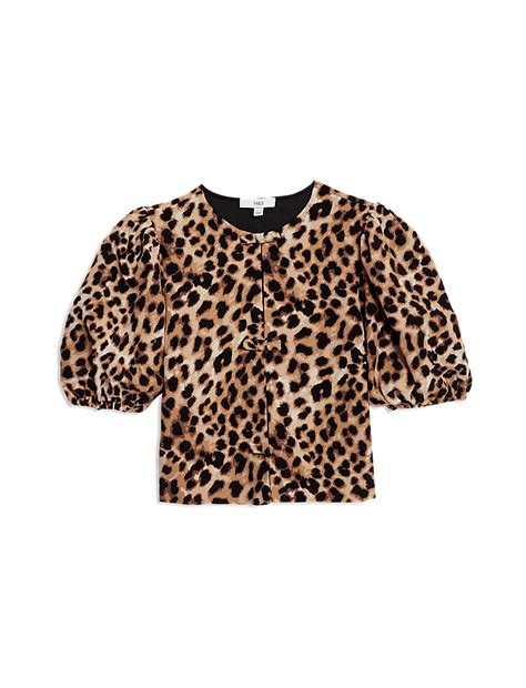 Buy Animal Print Bow Puff Sleeve Blouse at Marks & Spencer