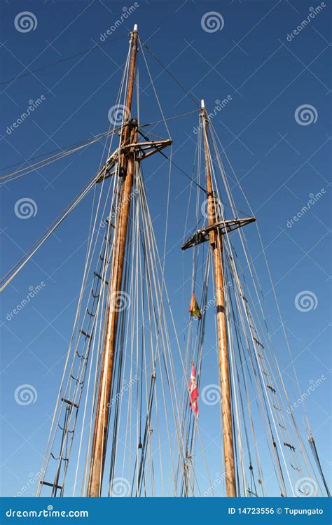 Sailing ship mast stock photo. Image of mast, rigging - 14723556