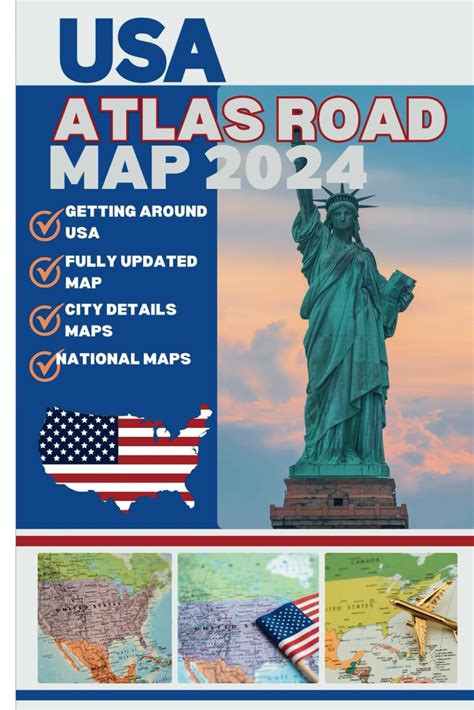 Buy US ATLAS ROAD 2024: GETTING AROUND USA,FULLY UPDATED S,CITY DETAILS ...