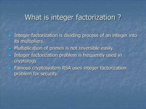 Image result for Integer factorization Algorithms