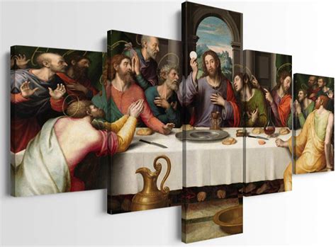 Buy 5 Piece Jesus Canvas Prints Wall Art Modern Classic The Last Supper ...