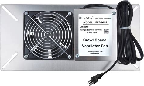 Amazon.com: Durablow 110 CFM Air-Out Stainless Steel Crawl Space Vent ...