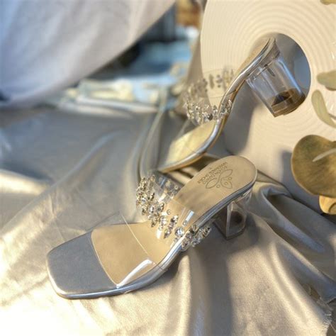 Embellished transparent heels – Schon Zapato