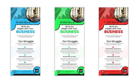 Premium Vector | Modern business rack card templates or dl flyer ...