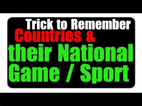 Tricks to Remember National Games of All 196 Countries Video Lecture ...