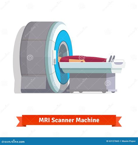 MRI, Magnetic Resonance Imaging Scanning Patient Stock Vector - Illustration of scanner ...