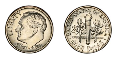 1966 10C FS-401, "5" on Cheek (Special Strike) Roosevelt Dime - PCGS ...