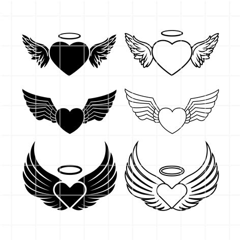 Vector Heart With Wings Heart With Wings Icon Valentines Day Symbol