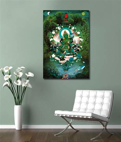 Tamatina Thangka Canvas Painting | Tara Goddess | Buddhism Art ...