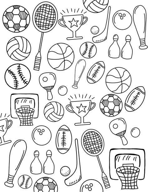Sports Coloring Pages Kids