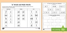 'oi' Sound Hunt Worksheet / Worksheet