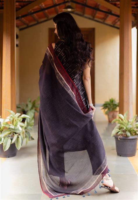 Indian Ethnic Women's Ayla Black Ajrakh Chanderi Silk A Line Kurta with ...