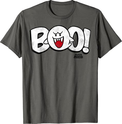 Buy Super Mario Boo Logo T-Shirt Online India | Ubuy