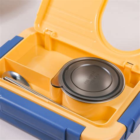 2 Grid Insulated Stainless Steel Bento Box Blue 800ml Online - Premium ...