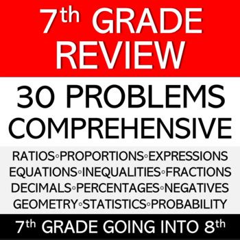 7th Grade Math Review 的图像结果