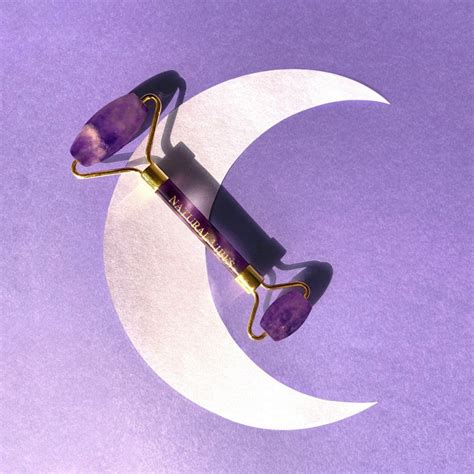 Amethyst Face Yoga Massage Roller with FREE Gold Beauty Elixir Oil 3ml ...