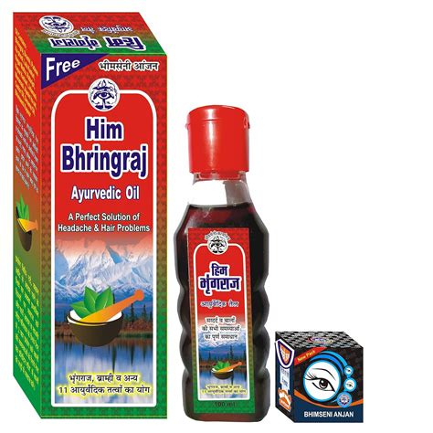 Buy Bhimseni Karyalay Him Bhringraj Ayurvedic Hair Oil (100ml Pack of 2 ...