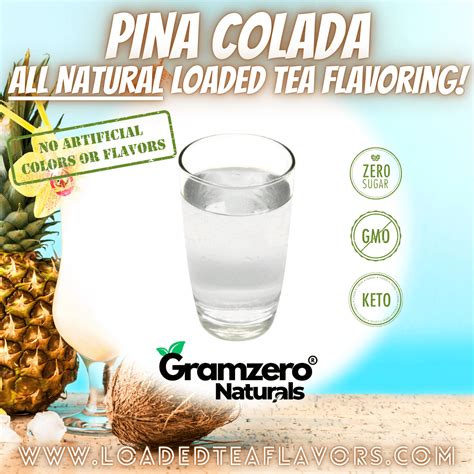 PINA COLADA All Natural Sugar Free Beverage Mix 🧉 Aspartame Free Drink ...