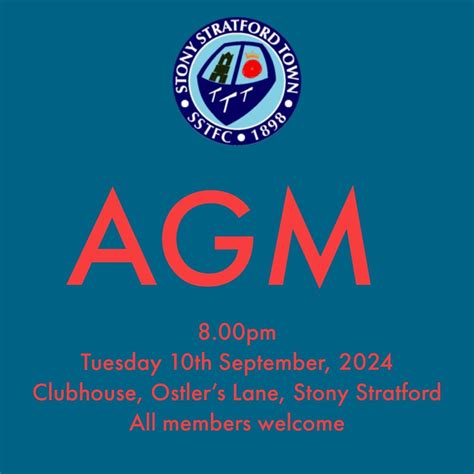 SSTFC 2024 AGM, Ostlers Lane, Milton Keynes, 10 September 2024 ...