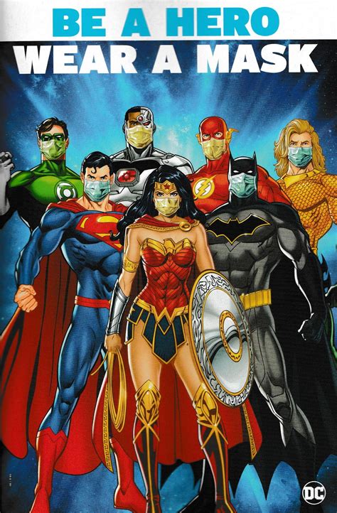 "Be A Hero - Wear A Mask" Justice League In DC Comics This Week