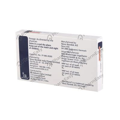Buy Novonorm 2 MG Tablet (30) Online at Flat 15% OFF | PharmEasy