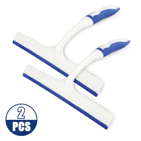 2PCS Squeegees Shower, 10 inches Streak-Free Handheld Squeegee Cleaner ...