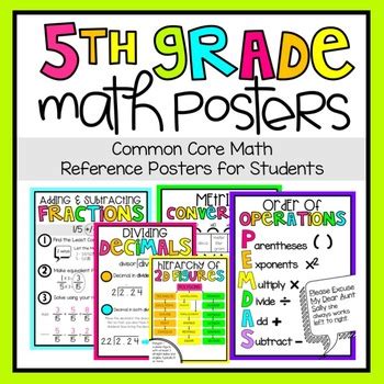 Image result for 5th Grade Math Posters