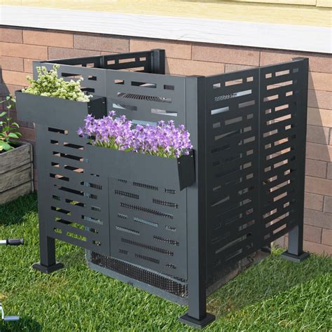 Air Conditioner Fence for Outdoor Units, Metal Privacy Fence Cover, Air ...