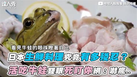 【日本生鮮料理究竟有多殘忍？ 活吃牛蛙雙眼死盯你網：嚇瘋..】｜@joshuayt1006 - YouTube