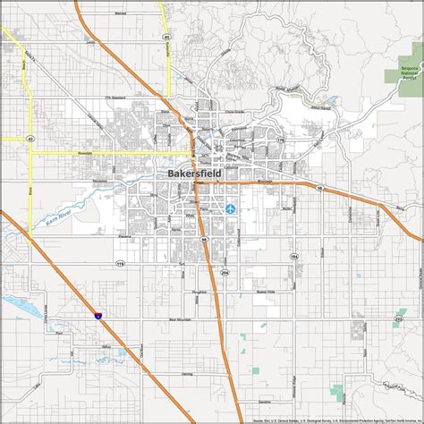 Bakersfield Zip Code Map - GIS Geography